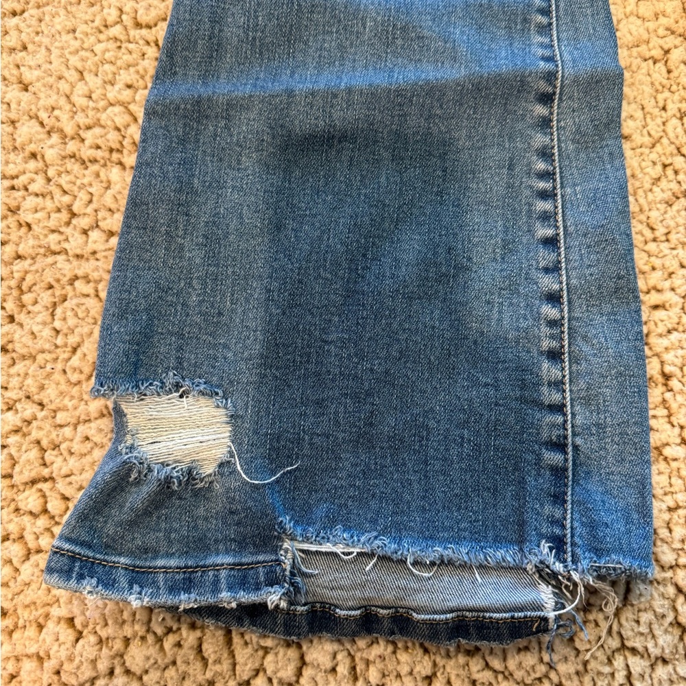 Flying Monkey Light Blue Distressed Flare Jeans - Picture 6 of 7